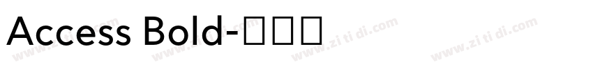 Access Bold字体转换